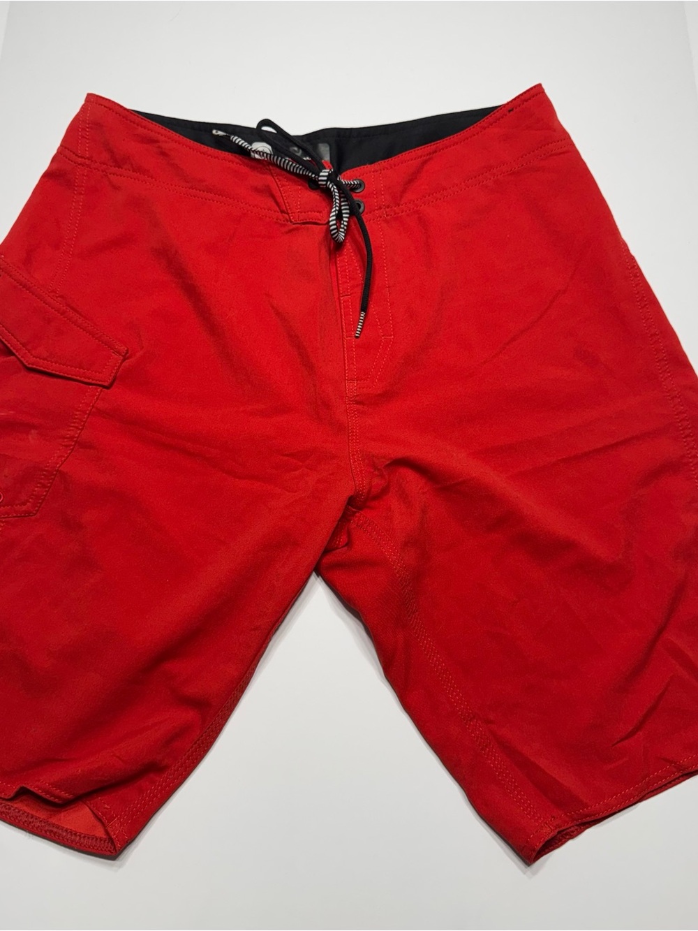Volcom Red Men's Boardshorts with Black Liner and Drawstring